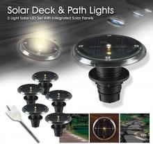  60612 - Solar Deck Lights Exterior, Set of 5