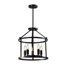 Sound Interiors Items LIT6232BK - Huntsville 5Lt Pendant - Lit Up Lighting