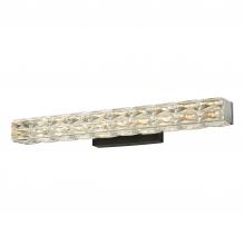 Sound Interiors Items LIT6424BK-CRY-3CCT - Banff Vanity Bar - Lit Up Lighting