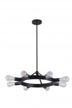 Sound Interiors Items LIT7533BK+MC - Atomium Round Pendant 30"D Black w/Multi-Coloured Covers