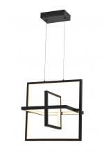 Lit Up Lighting LIT3630BK - 19" 45 W Led pendant, intial lumen,2800, 3000K in black, Dimmable, Dimensions: 19"x19"x2