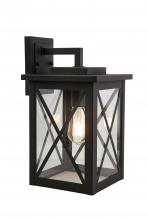  LIT73188BK-CL - Outdoor Wall Lighting 13.5" Black with Clear glass