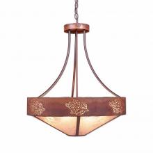  A41948AL-HR-02 - Ridgemont Chandelier Small - Shade Bottom - Cedar Bough Cutout - Almond Mica Shade