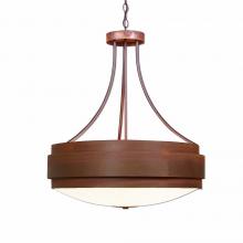  A42801FC-02 - Northridge Chandelier Small - Rustic Plain - Frosted Glass Bowl - Rust Patina Finish