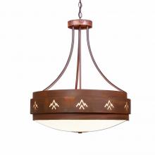  A42802FC-02 - Northridge Chandelier Small - Deception Pass - Frosted Glass Bowl - Rust Patina Finish