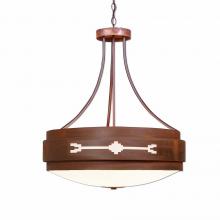  A42885FC-02 - Northridge Chandelier Small - Del Rio - Frosted Glass Bowl - Rust Patina Finish