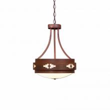  A45084FC-02 - Northridge Foyer Chandelier Small - Pueblo - Frosted Glass Bowl - Rust Patina Finish