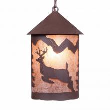  M24621AL-CH-27 - Cascade Pendant Large - Valley Deer - Almond Mica Shade - Rustic Brown Finish - Chain