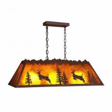  M45421AM-27 - Rocky Mountain Billiard Light Small - Valley Deer - Amber Mica Shade - Rustic Brown Finish