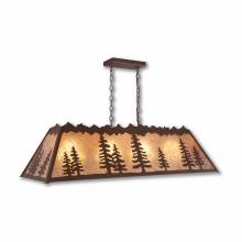  M45514AL-27 - Rocky Mountain Billiard Light Large - Spruce Tree - Almond Mica Shade - Rustic Brown Finish