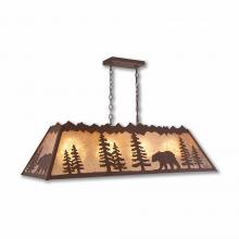  M45525AL-27 - Rocky Mountain Billiard Light Large - Mountain Bear - Almond Mica Shade - Rustic Brown Finish