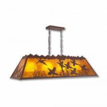  M45551AM-27 - Rocky Mountain Billiard Light Large - Pheasant - Amber Mica Shade - Rustic Brown Finish