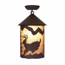  M48630AL-27 - Cascade Close-to-Ceiling Large - Mountain Deer - Almond Mica Shade - Rustic Brown Finish