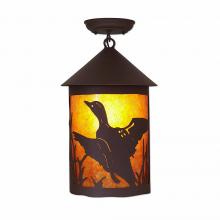  M48664AM-27 - Cascade Close-to-Ceiling Large - Loon - Amber Mica Shade - Rustic Brown Finish