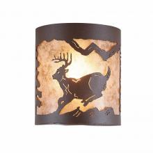  M49130AL-27 - Kincaid Ceiling Light - Mountain Deer - Almond Mica Shade - Rustic Brown Finish