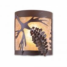  M49140AL-27 - Kincaid Ceiling Light - Spruce Cone - Almond Mica Shade - Rustic Brown Finish