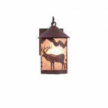  M51423AL-27 - Cascade Lantern Sconce Mica Small - Valley Elk - Almond Mica Shade - Rustic Brown Finish