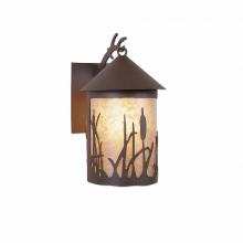  M51565AL-27 - Cascade Lantern Sconce Mica Medium - Cattails - Almond Mica Shade - Rustic Brown Finish