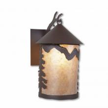  M51601AL-27 - Cascade Lantern Sconce Mica Large - Rustic Plain - Almond Mica Shade - Rustic Brown Finish