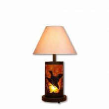 Avalanche Ranch Lighting M60064AM-KR-97 - Cascade Desk Lamp - Loon - Amber Mica Shade - Black Iron Finish