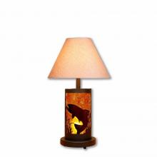  M60081AM-KR-97 - Cascade Desk Lamp - Trout - Amber Mica Shade - Black Iron Finish