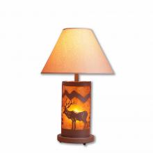  M60123AM-KR-27 - Cascade Table Lamp - Valley Elk - Amber Mica Shade - Rustic Brown Finish