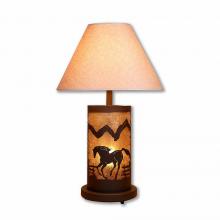  M60135AL-KR-27 - Cascade Table Lamp - Mountain Horse - Almond Mica Shade - Rustic Brown Finish