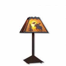  M62422AM-97 - Rocky Mountain Desk Lamp - Alaska Moose - Amber Mica Shade - Black Iron Finish