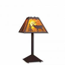  M62423AM-27 - Rocky Mountain Desk Lamp - Valley Elk - Amber Mica Shade - Rustic Brown Finish