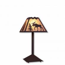  M62427AL-28 - Rocky Mountain Desk Lamp - Mountain Moose - Almond Mica Shade - Dark Bronze Metallic Finish