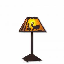  M62430AM-28 - Rocky Mountain Desk Lamp - Mountain Deer - Amber Mica Shade - Dark Bronze Metallic Finish
