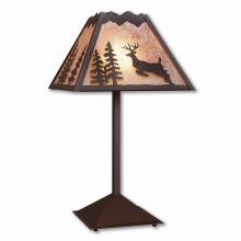  M62521AL-27 - Rocky Mountain Table Lamp - Valley Deer - Almond Mica Shade - Rustic Brown Finish