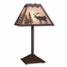  M62523AL-27 - Rocky Mountain Table Lamp - Valley Elk - Almond Mica Shade - Rustic Brown Finish