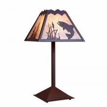  M62581AL-27 - Rocky Mountain Table Lamp - Trout - Almond Mica Shade - Rustic Brown Finish