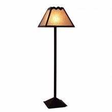  M62601AL-97 - Rocky Mountain Floor Lamp - Rustic Plain - Almond Mica Shade - Black Iron Finish