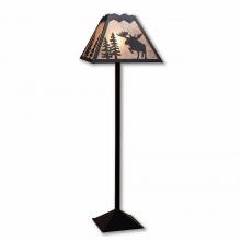  M62622AL-97 - Rocky Mountain Floor Lamp - Alaska Moose - Almond Mica Shade - Black Iron Finish