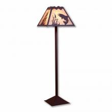  M62681AL-27 - Rocky Mountain Floor Lamp - Trout - Almond Mica Shade - Rustic Brown Finish