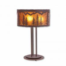  M69114AM-27 - Kincaid Desk Lamp - Spruce Tree - Amber Mica Shade - Rustic Brown Finish