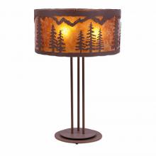  M69214AM-27 - Kincaid Table Lamp - Spruce Tree - Amber Mica Shade - Rustic Brown Finish