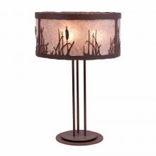  M69265AL-27 - Kincaid Table Lamp - Cattails - Almond Mica Shade - Rustic Brown Finish