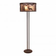  M69321AL-27 - Kincaid Floor Lamp - Valley Deer - Almond Mica Shade - Rustic Brown Finish