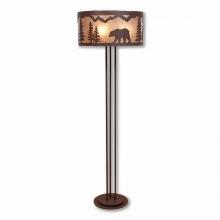  M69325AL-27 - Kincaid Floor Lamp - Mountain Bear - Almond Mica Shade - Rustic Brown Finish