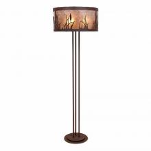  M69365AL-27 - Kincaid Floor Lamp - Cattails - Almond Mica Shade - Rustic Brown Finish