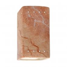 Justice Design Group CER-0920-STOA - Small Rectangle w/ Perfs - Closed Top