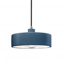 Justice Design Group CER-6460-MID-NCKL-BKCD - Dish Pendant