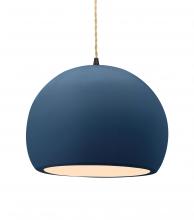 Justice Design Group CER-6535-MID-MBLK-BEIG-TWST - Large Globe 1-Light Pendant