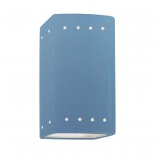 Justice Design Group CER-0925W-SKBL-LED1-1000 - Small LED Rectangle w/ Perfs - Open Top & Bottom (Outdoor)