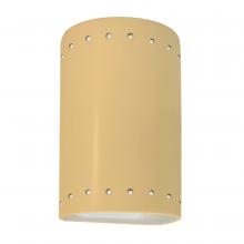 Justice Design Group CER-0995W-MYLW-LED1-1000 - Small LED Cylinder w/ Perfs - Open Top & Bottom (Outdoor)