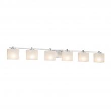 Justice Design Group FSN-8446-55-WEVE-CROM - Era 6-Light Bath Bar