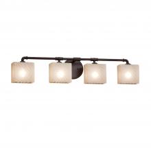 Justice Design Group FSN-8464-55-WEVE-DBRZ - Bronx 4-Light Bath Bar